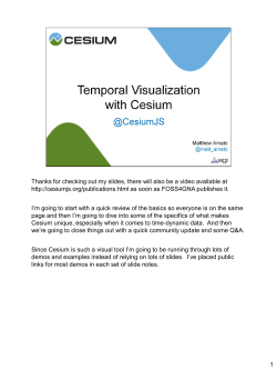 Temporal Visualization with Cesium