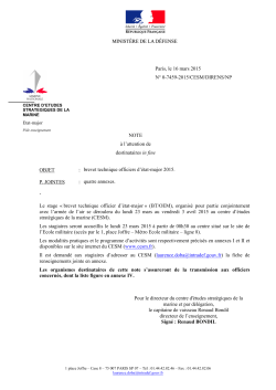 Note NÂ° 0-7459-2015/CESM/DIRENS/NP