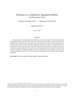 Frictions in a Competitive, Regulated Market: Evidence from