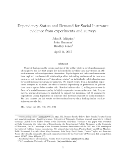 Dependency Status and Demand for Social Insurance