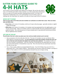 4-H hat guide - Sutter
