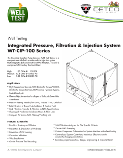 Integrated Pressure Filtration Injection System WT CIP 100 Series