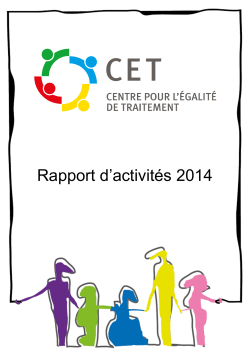 Rapport d`activitÃ©s 2014 du CET