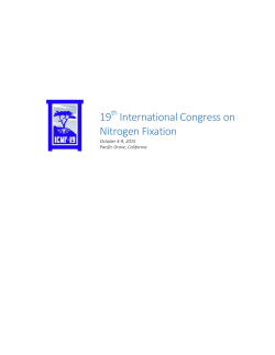 19 International Congress on Nitrogen Fixation