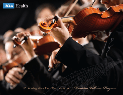 UCLA Integrative East-West Medicine Musician Wellness Program