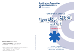 Depliant recyclage AFGSU_2e_semestre.indd