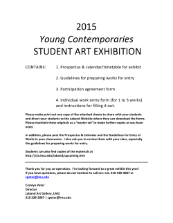 2015 Young Contemporaries Instructions