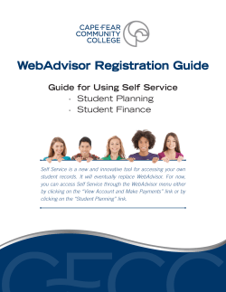 WebAdvisor Registration Guide