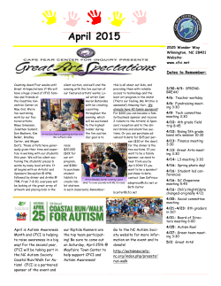 April 2015 Newsletter - Cape Fear Center For Inquiry