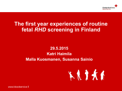 The first year experiences of routine fetal RHD