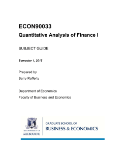 ECON90033 - University of Melbourne