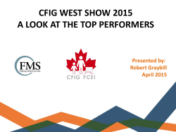 CFIG WEST SHOW 2015 A LOOK AT THE TOP PERFORMERS