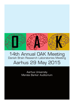 OAK program and abstract booklet