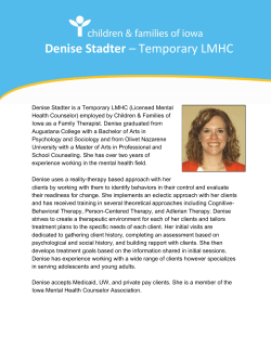 Denise Stadter â Temporary LMHC