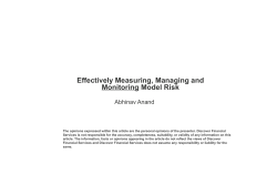 Effectively Measuring, Managing and Monitoring