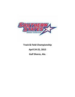 Track & Field Championship April 24-25, 2015 Gulf