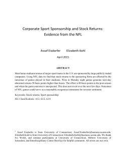 Corporate Sport Sponsorship and Stock Returns