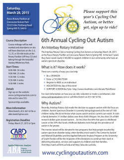 Cycling Out Autism 2015 - Child & Family Studies