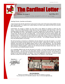 The Cardinal Letter - Chippewa Falls Area Unified School District
