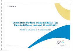 Commission Paritaire Thales & Filiales - Gic Paris La