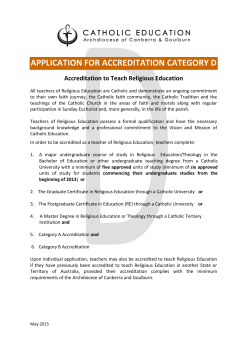 application for accreditation category d
