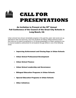 CALL FOR PRESENTATIONS - Council of the Great City Schools
