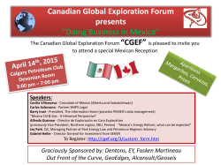 Canadian Global Exploration Form presents âWhat you need to