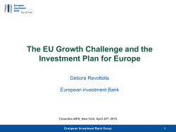 The EU Growth Challenge and the Investment Plan for Europe