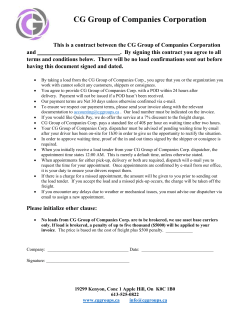 Carrier Contract - CG GROUP OF COMPANIES CORPORATION