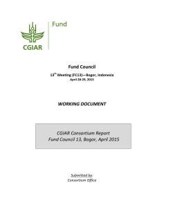 Fund%Council% WORKING(DOCUMENT( ! CGIAR!Consortium