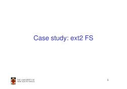 Case study: ext2 FS