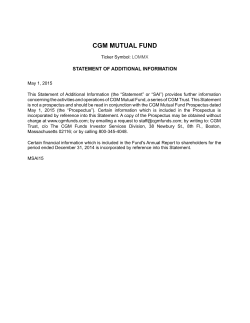 5/1/2014 - The CGM Funds
