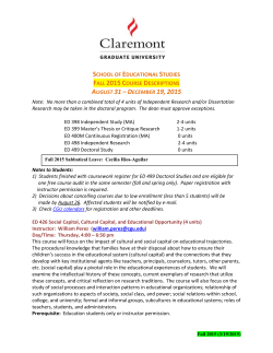 AUGUST 31 â D - Claremont Graduate University