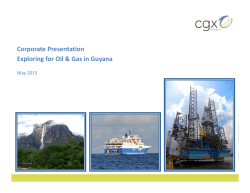 Corporate Presentation Exploring for Oil & Gas in