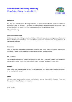 Chacombe CEVA Primary Academy Newsletter, Friday 1st May 2015