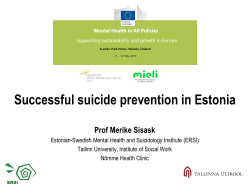 Sisask_MHiAP_Successful suicide prevention in EE