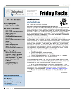 Friday Facts April 17, 2015 - Challenge School