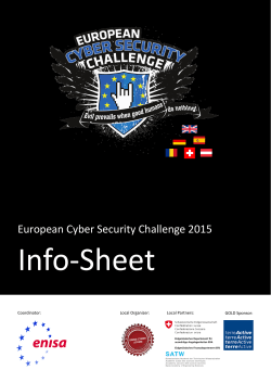 ENISA - Europe - Overview - Swiss Cyber Storm 2015 Security