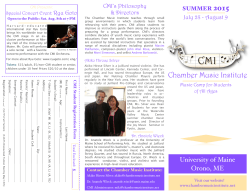 CMI Brochure 2015 - Chamber Music Institute