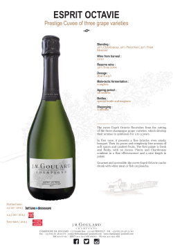 ESPRIT OCTAVIE - Champagne JM Goulard