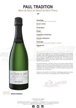PAUL TRADITION - Champagne JM Goulard