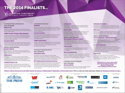 THE 2014 FINALISTS&acirc;&brvbar; - champion canterbury business awards