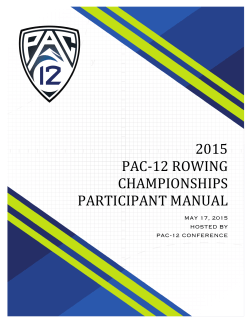 2015 Pac-12 Rowing Championships Participant Manual