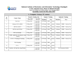 open Upcoming courses - National Institute of Electronics and