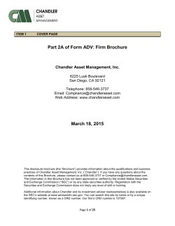 ADV Part 2A - Chandler Asset Management