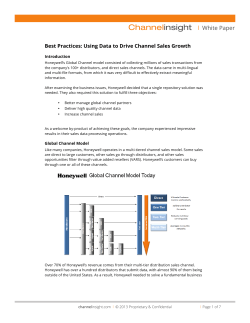 Best Practices Using Data to Drive Channel Sales