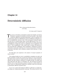 Chapter 28 - Deterministic diffusion