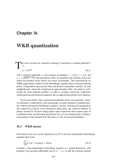 Chapter 35 - WKB quantization