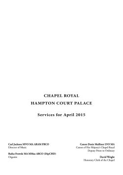 CHAPEL ROYAL HAMPTON COURT PALACE