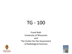 TG - 100 - AAPM Chapter